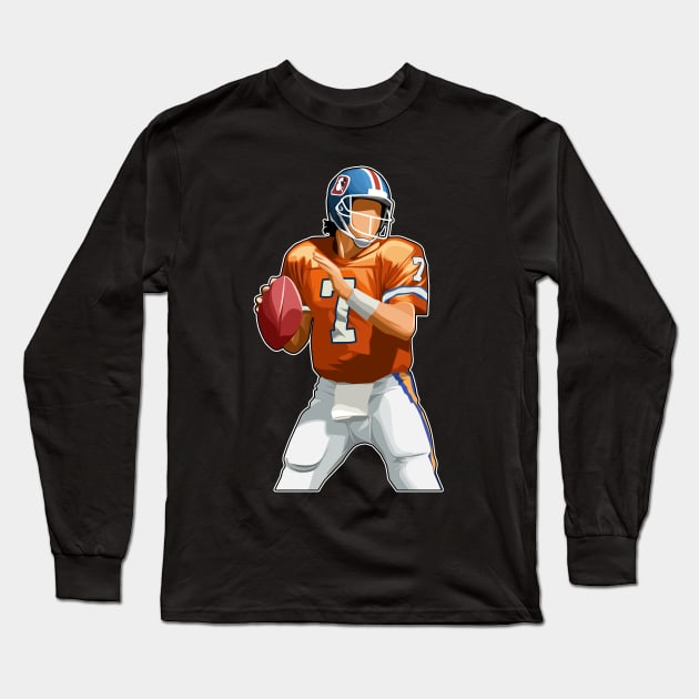 John Elway #7 Quarterback Legend Long Sleeve T-Shirt by GuardWall17